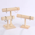 Custom logo Luxury Natural Pine Wooden Jewelry Display Stand Bracelet Necklace Storage Racks