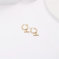 Fenny 18K PVD Plated Wholesale Waterproof&Tarnish Free Permanent Toggle Dangle Stainless Steel Hoop Earring for Women