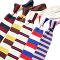 New Arrival S48-S95 Men's Slim Polyester Knitted Neck Tie Luxury Fashion with Striped Pattern Classic Style Super Quality