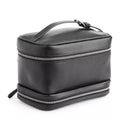 Wholesale Large Capacity Fashion PU Leather Makeup Bag Water Resistant and Durable with Zipper Closure Letter Pattern