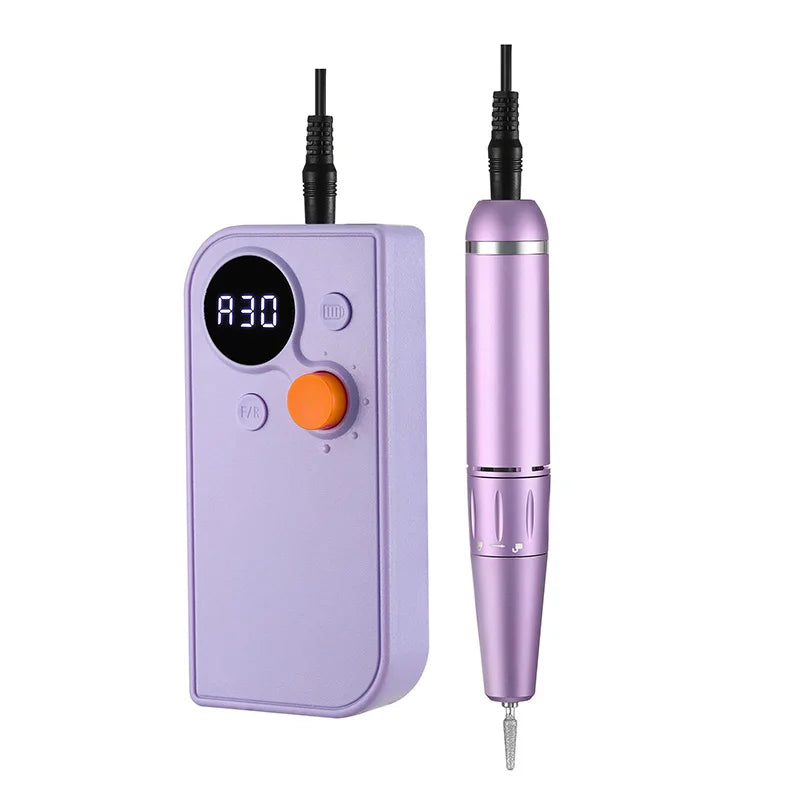 Work Smooth Rechargeable Acrylic Nail Drill 30000Rpm Electric Wireless Cordless Portable Nail Drill