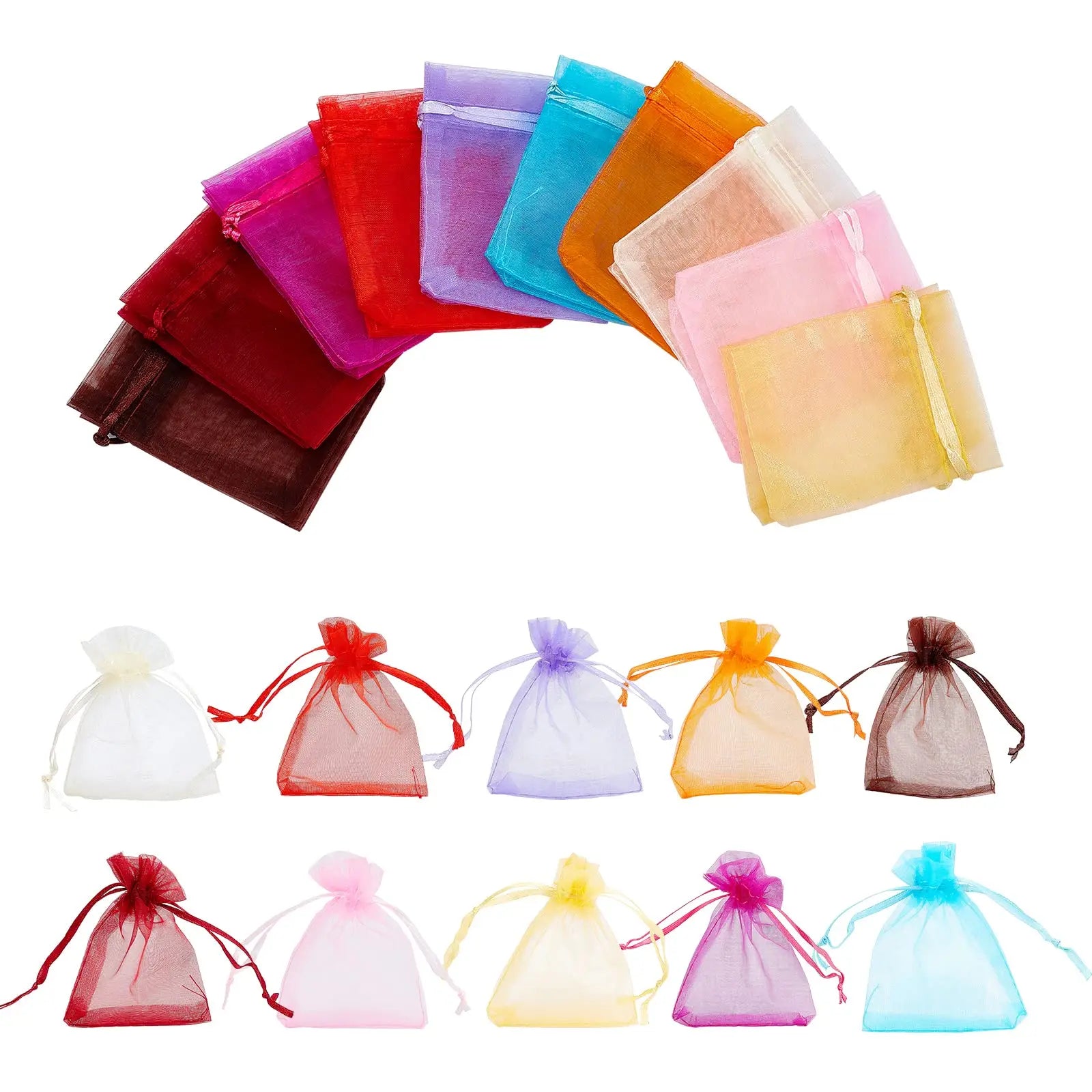 Wholesale Customize Packaging Iogo Black Organza Bags Small Gift Pouch for Party /Wedding/ Jewelry Bags