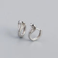Classic Hot Selling 925 Sterling Silver Gold Plated Snake Cobra Shape Huggie Earrings