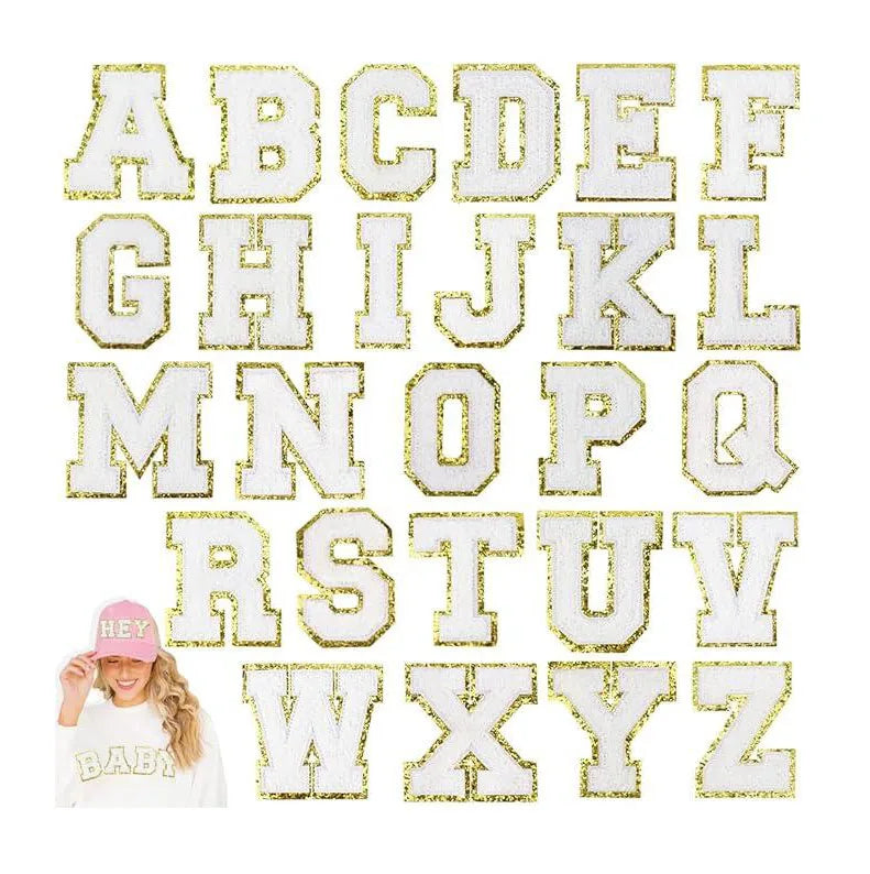 Sustainable Custom 26 Alphabet Patches Embroidered 6.2cm Fabric Felt Eco-Friendly Iron-On DIY Heat Press Clothing Jeans China