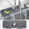 Anti-Slip Silicone Faucet Splash Guard Drain Pad Splash Water Catcher Mat With 5 Degree Slope for Kitchen Bathroom RV Sink