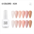 JTING Nail Salon Nail Art Gel Uv Gel 6colors Kit Private Label Gel Nail Polish Set OEM Custom Private Design Support Free Sample