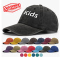 Wholesale Plain Vintage Washed Cotton Distressed Denim Casquettes Dad Hats Embroidery Logo 3D Custom Baseball Cap for Kids