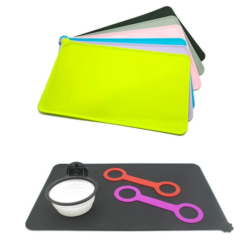Waterproof Silicone Dog Feeding Bowl Mat Silicone Pet Feeding Mat Dog Pet Mat