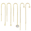 Permanet Jewelry Findings & Components Wholesale Women Gold Filled Earring Thread