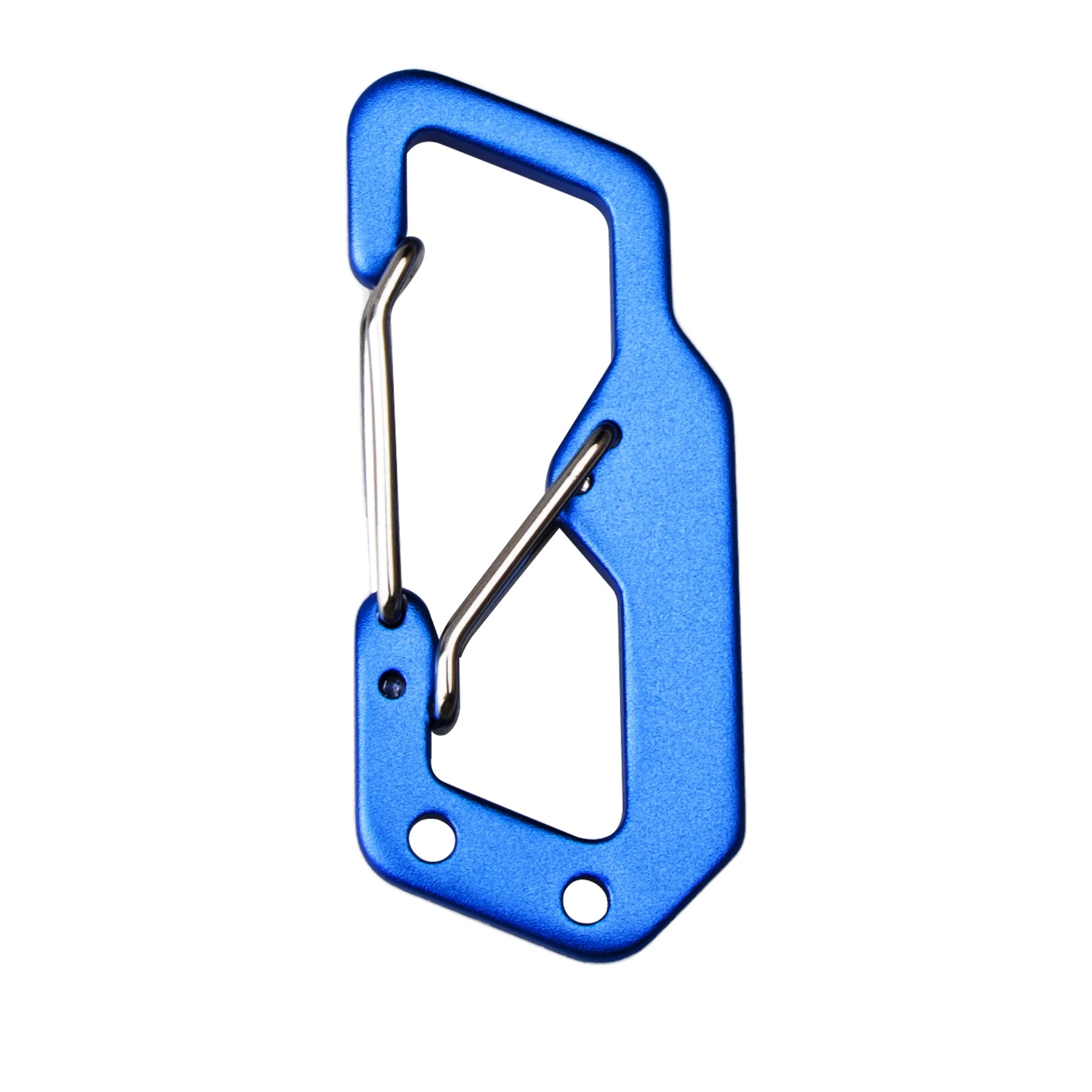 Locking Small 67mm Plain Finish Custom Logo Aluminum Carabiner S Shape Hook Snap Camping Double Keychains Mining