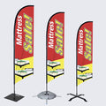 Custom Beach Advertising Feather Flag Teardrop Business Flag Banner UV Printed Polyester