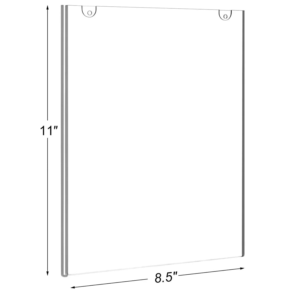 UMI NK339 8.5 X 11 Inches Clear Acrylic Wall Mount Document Holder Ad Frame with 3M Tape Adhesive Display Rack