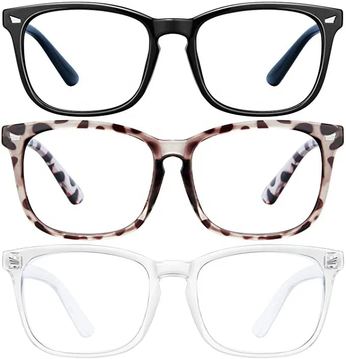 Square Eyeglasses Frame Blue Light Blocker Glasses for Women Men Anti Eye Eyestrain Reading Gaming Blue Light Blocking Glasses