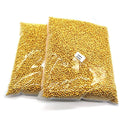 Wholesale Fashion 4mm Round Loose Beads ABS Plastic Gold Pearl With Holes for Bracelets Necklace Jewelry Making DIY Accessories