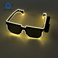 Teenyoun 8 Bit Glasses Led Flashing Glowing Party Supplies Luminous Bright Light Festival Glow Sunglasses Eyewear