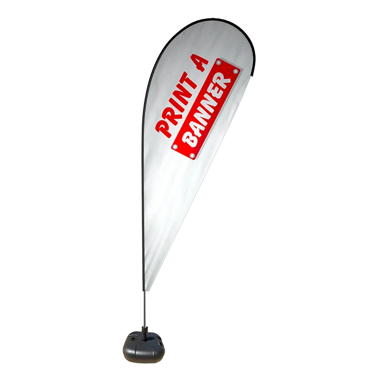 HOT SALE Promotional Exhibition Feather Shaped Polyester/PVC Custom Size Fiberglass Flagpole Beach Flag