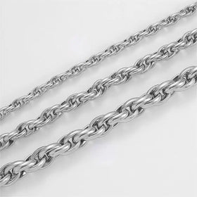Beimai OEM Necklace Stainless Steel Chunky Hemp Flower Men's Chain Necklace