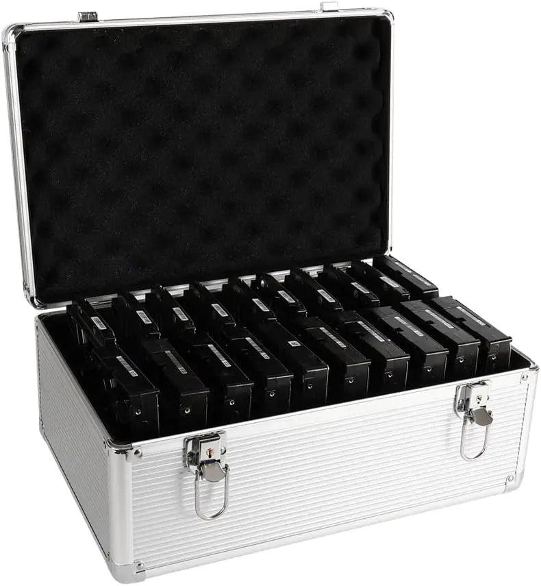 Aluminum Hard Drive Box 3.5inch 20-Bay Protection HDD Storage Suitcase with Foam