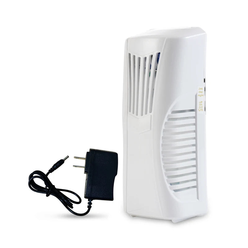 Yuekun Factory Wall-Mounted Perfume Essential Oil Dispenser Fan Blow Refillable Bottle air Freshener Fragrance Dispenser