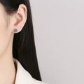 New Arrival 925 Sterling Silver Women's Customizable Post Stud Earrings Natural Aqua Chalcedony Designer Gemstone Diamond Gift