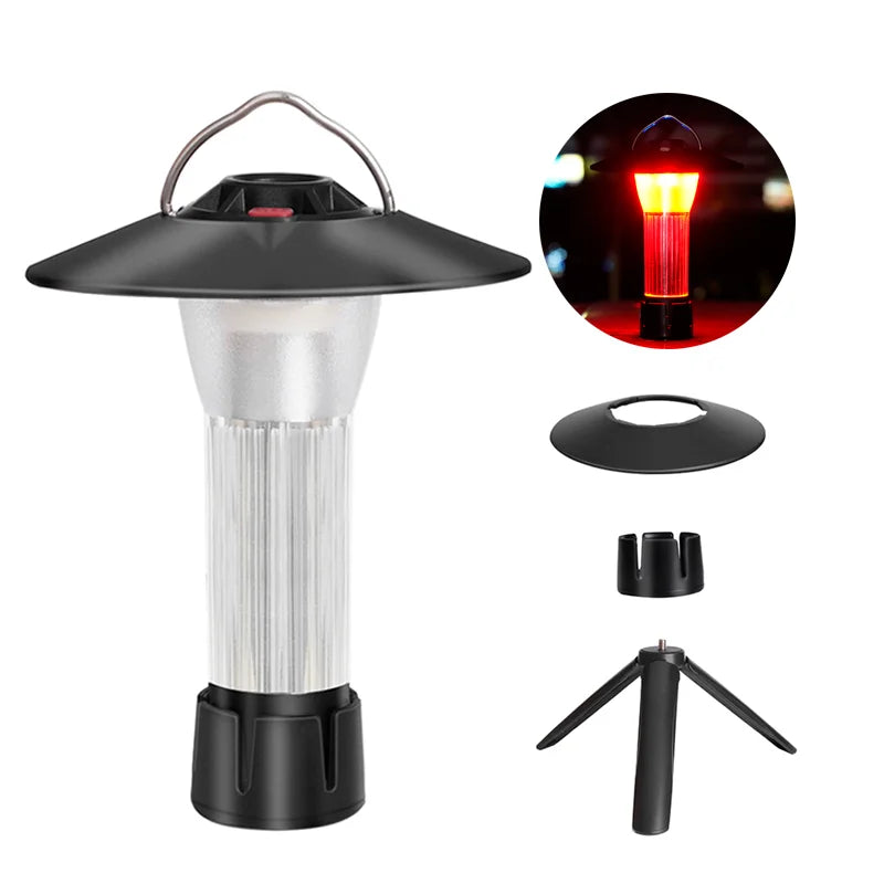 80 ABS 4 Light Modes 2200mAh USB Rechargeable LED Camping Lantern 5V IP66 Waterproof 100 Lumens Type-C Charging Outdoor Portable