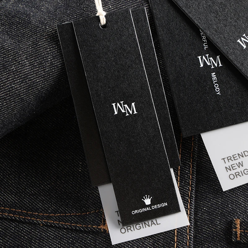 Manufacturer Direct Sales Thick Matte White Hang Tag Swing Paper Label Recycled Embossed Design for Luxury Clothing Bags Shoes
