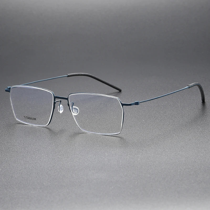 Pure Titanium Glasses Frame Men Women 2024 New Pilot Optical Myopia Prescription Eyeglasses Frame Full Korean Screwless Eyewear