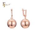 FJ Fallon Fashion Jewelry Big Bead Drop Earrings Plated in Rose Gold Brass Based
