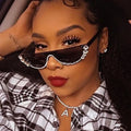 Fashion Classic Small Eyeglasses Frames Uv400 Diamond Party Glasses Trend Sunglasses Women Custom logo Gafas De Sol Wholesale