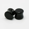 Huiying Diy High polish new design natural black agate earings pink agate ear plugs 12mm jewelry
