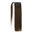 Unprocessed Natural Human Hair 100g Full Ponytail Brazilian Hair Clip Ponytail 22 Inch Dark Brown Colors Ponytail Extension