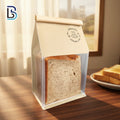 LEBEI Manufacturer in Stock Food Grade Kraft Paper Self-sealing Tin Tie Bread Storage Bags with Window for Sale