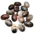 Wholesale 27*18*8 mm Natural Oval Cabochon Banded Ocean Stone