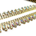 Wholesale Sewing Crystal Trim Macrame Tassels Strass Bridal Applique Rhinestone Chain Trims