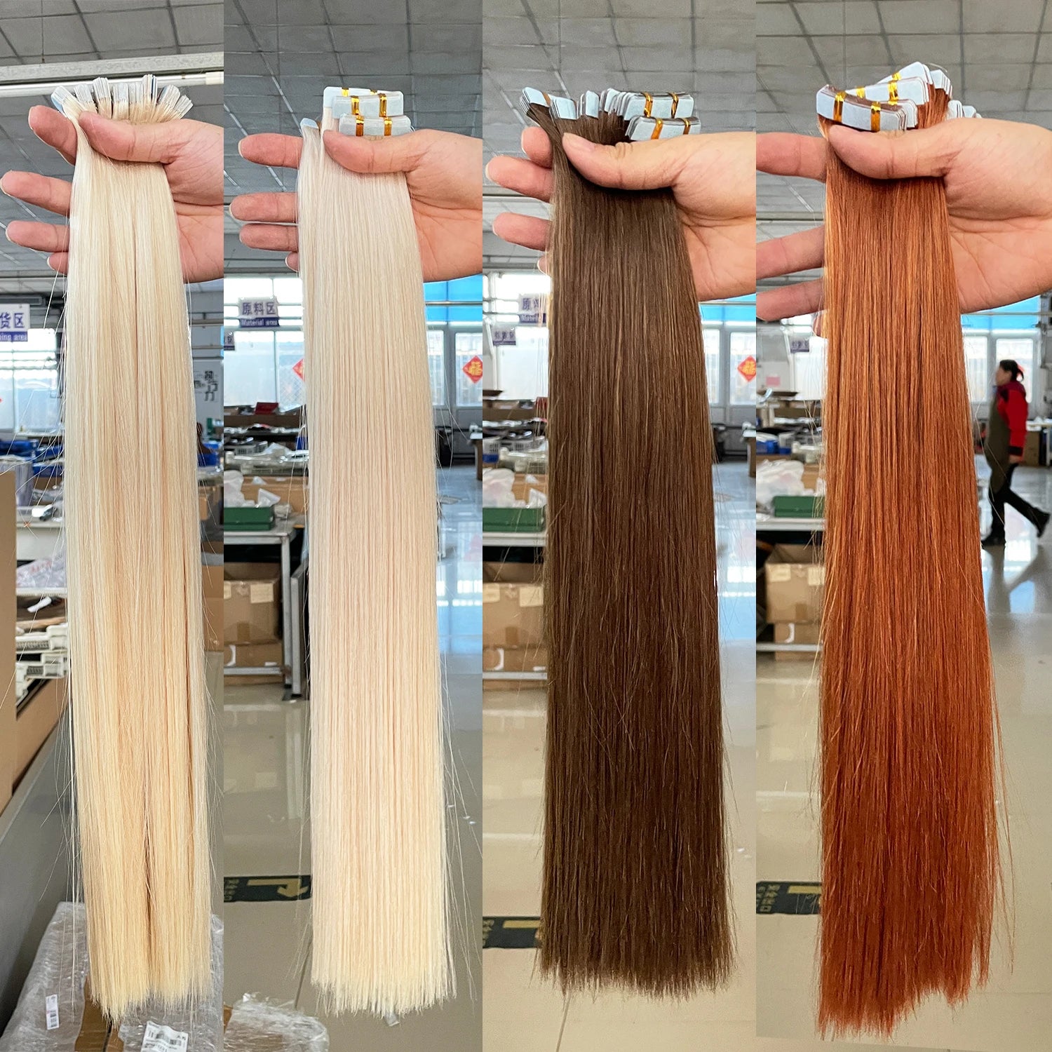 Wholesale Top Quality Double Drawn Tape Human Hair Seamless Remy Human Tape Ins