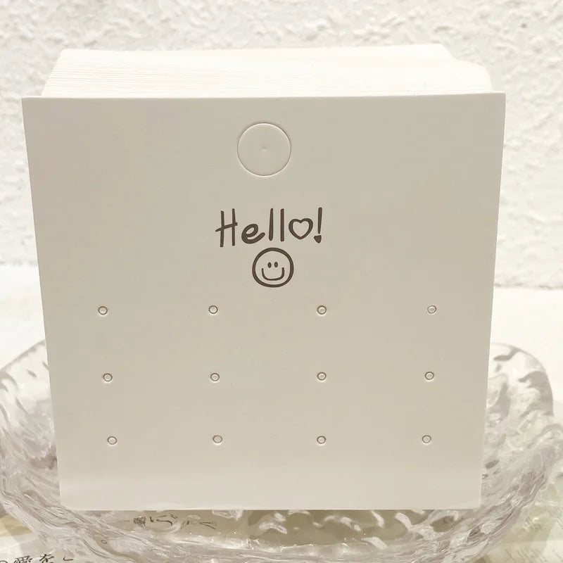 2/6/8/12 Hole Ear Studs Earring Display Card Handmade DIY Jewelry Cardboard Package Hair Clips Craft Hang Tag Card