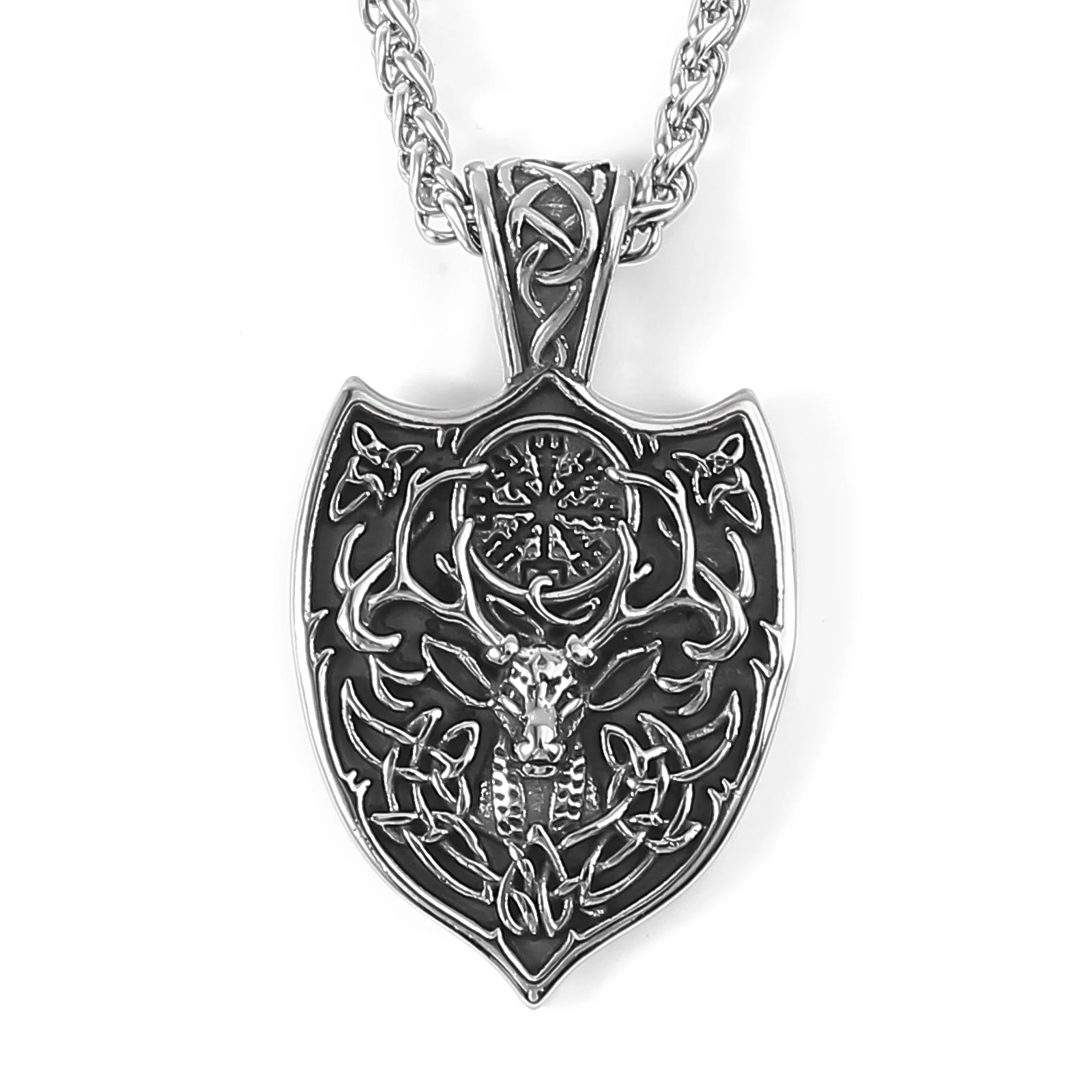Fashion Jewelry Wholesale Stainless Steel Mens Pendant Necklace Norse Myth Historical Jewelry Viking Necklace