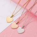 Men's Women Customised Fashion Vertical Bar Pendant Personalized Name Necklace Hip Hop Style Diy Stainless Steel Heart Necklace