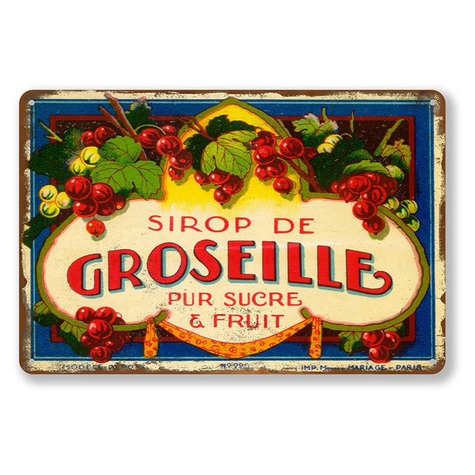 Factory Supply Vintage Metal Tin Sign 20x30cm Retro Tin Plate Durable Uv Printing Decoration