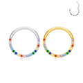 16G G23 Titanium Piercing Nose Rings Hinged Segment Ear Cartilage Tragus Earrings Helix Hoops Septum Clicker Piercing Jewelry