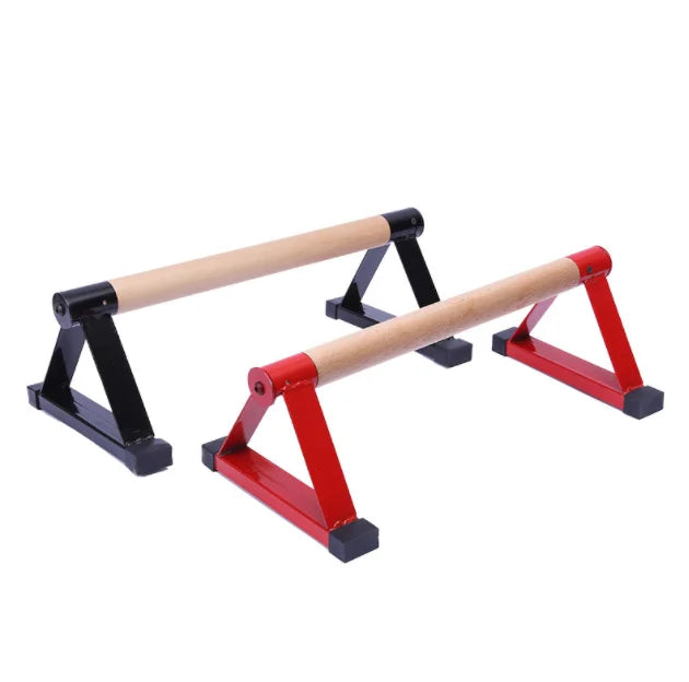 Custom Steel Parallel Bars Push Bars Set with Stretch Stand for Handstand Fitness Calisthenics-Customized Color & Logo Available