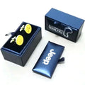 Wholesale EU Market Luxury Personalised Cuff Link Gift Display Elegant Rectangular Sublimation Cufflinks Boxes Leather for Men