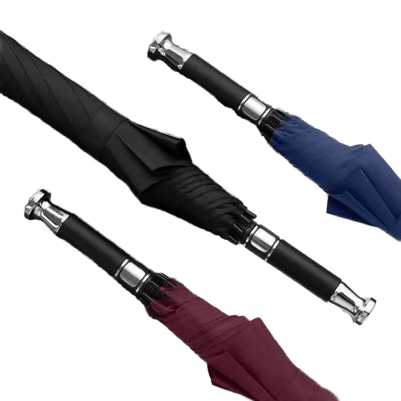 Manufacturer Wholesale 27 Inch Luxury Custom Golf Umbrella Large Windproof Straight Style Classic Design Branded Logo Prints