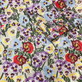 Haute Colorful Floral Threadwork Embroidered Mesh Dress Fabric