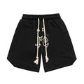 Blank High Quality Polyester /Cotton Casual Summer Sports Gym Shorts Men Custom logo Puff Printing Vintage Shorts Men