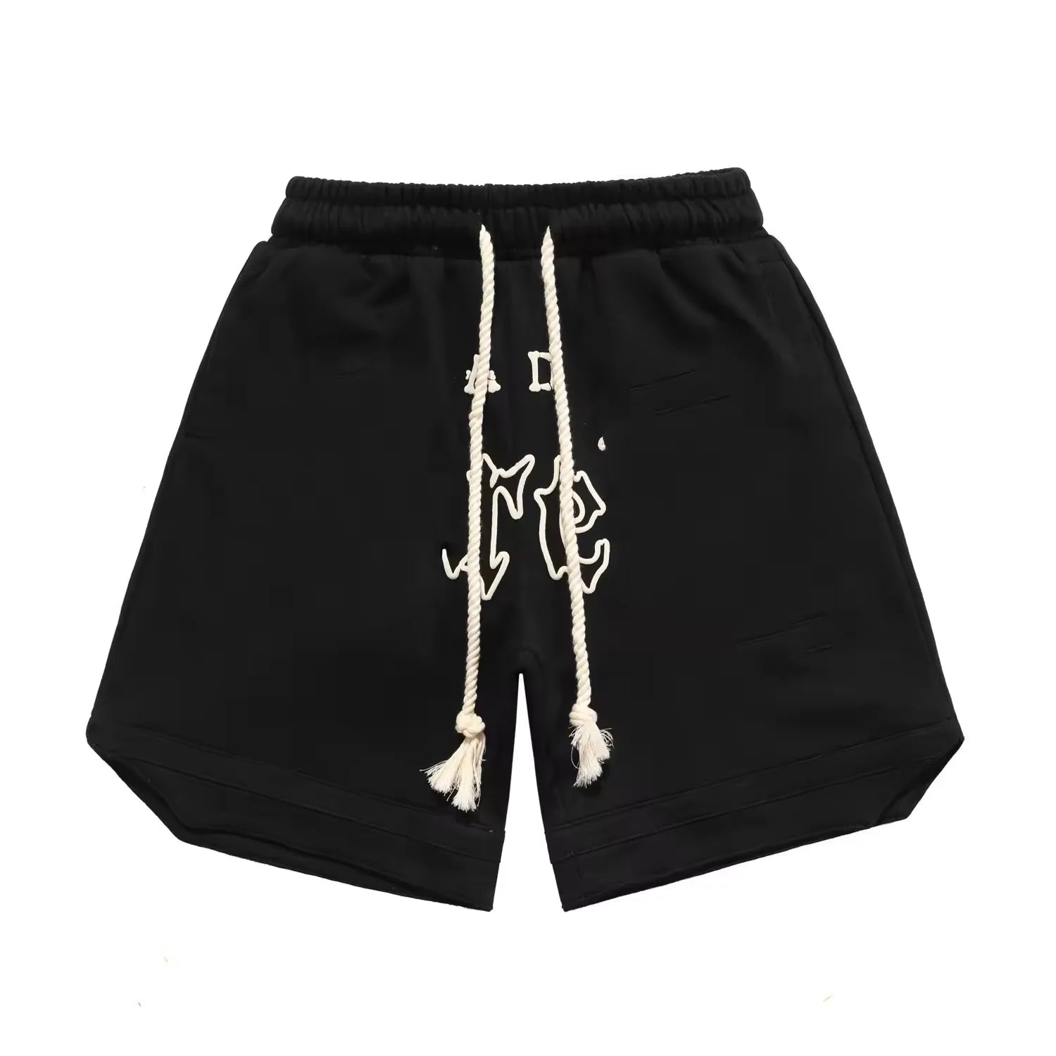 Blank High Quality Polyester /Cotton Casual Summer Sports Gym Shorts Men Custom logo Puff Printing Vintage Shorts Men