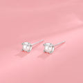Silver Gold Plated 925 Sterling Silver Mini Beautiful Pearl Round Stud Earrings for Women