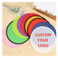 Customized Sublimation Diy Printed Pop up Round Hand Fan Flexible Foldable Nylon Flying Disc Fans for Summer Promotional