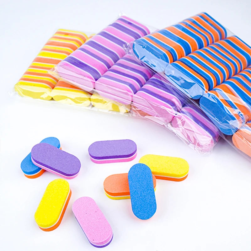 High Quality Sponge Nail File Round Sponge Mini Nail Buffer Beauty Manicure Tools 100/180