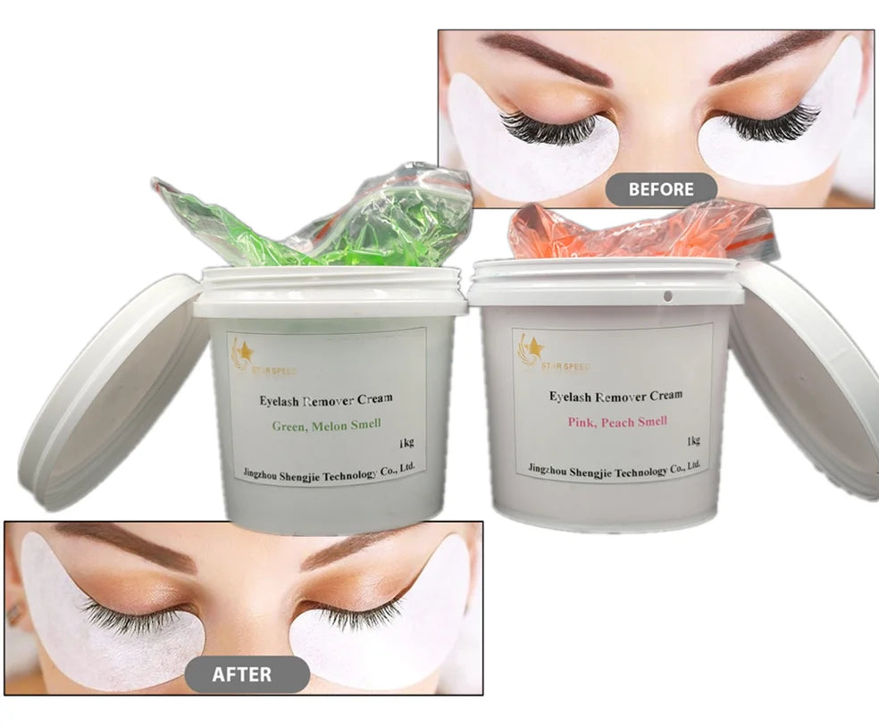1L Private Label Lashextension Remover Makeup Cream Pink Blue Gel Lash Adhesive Oil Remover Eyelash Extension Glue Remover